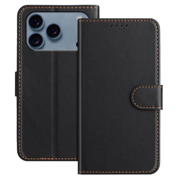 iPhone 18 Pro Max/17 Pro Max Wallet Cover - Black