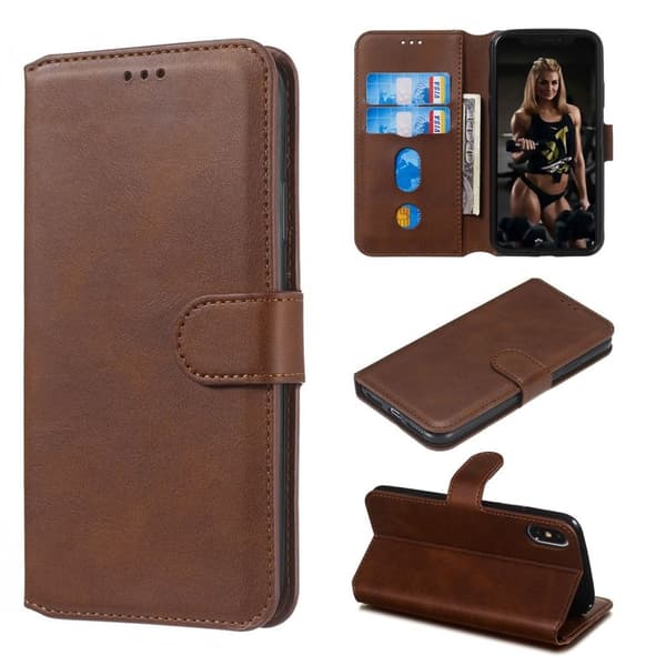 Magnetic iPhone X/XS cover - Brown