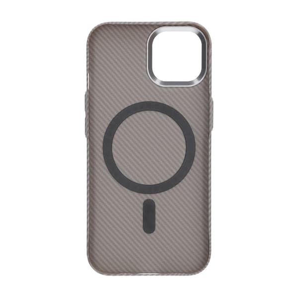 iPhone 15 Mobile Case Carbon Patterned - Gray