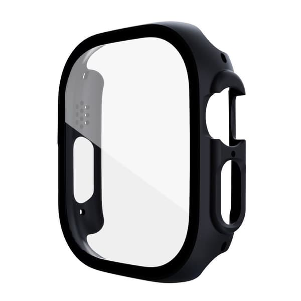 Apple Watch Ultra 3/Ultra 2/Ultra 49mm Case with Tempered Glass Screen Protector – Black