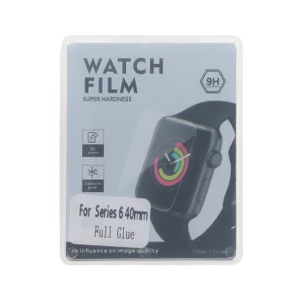 Screen Protector Apple Watch Series 6 40mm Full Coverage Tempered Glass - Black