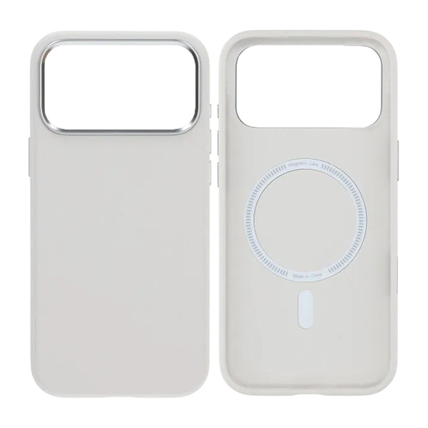 Mobile Case for iPhone 17 Pro Max - Camera Protection White PU Leather