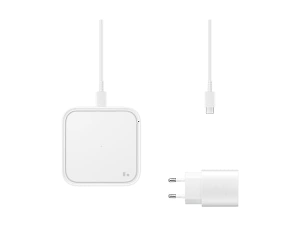 Samsung Wireless Quick Charger Pad with Power Adapter, 15W - White