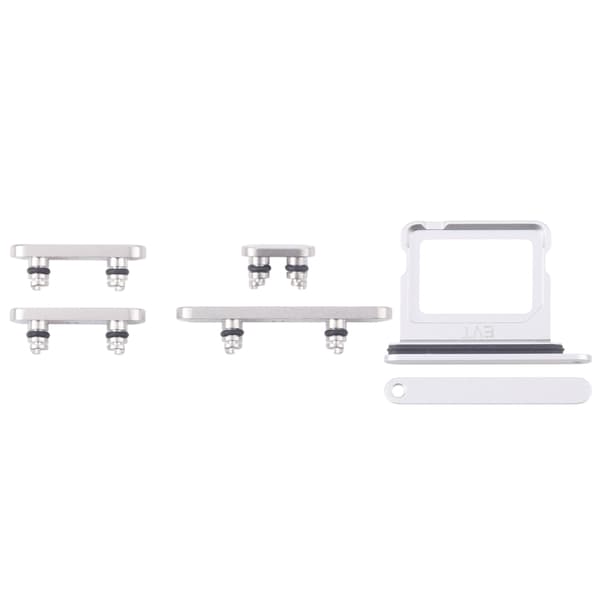 Buttons and SIM Card Holder for iPhone 16 and 16 Plus - White