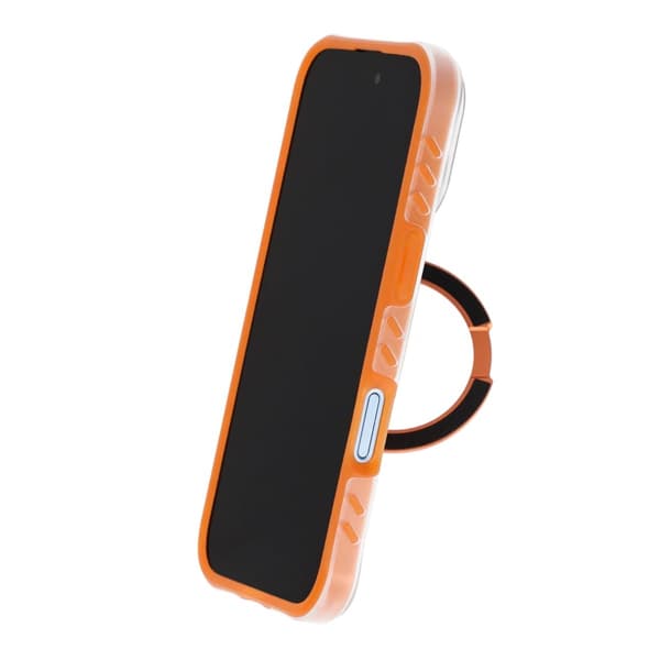 Armor Matte Frosted Magnetic Case with 360° Rotatable Kickstand - iPhone 17 Orange