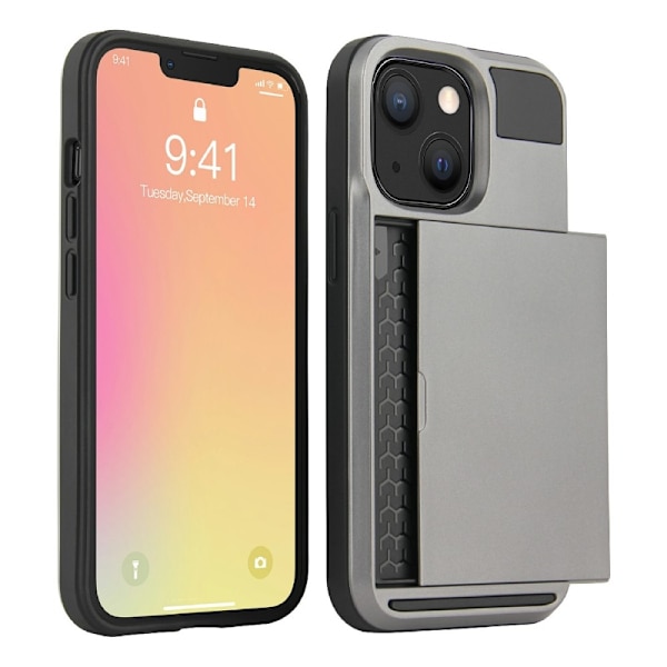 IPhone 13 Pro Max smartphone case with card holder - Gray