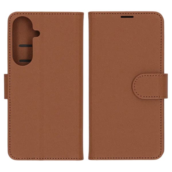 Flip Stand Leather Wallet Case For Samsung S26 FE Brown