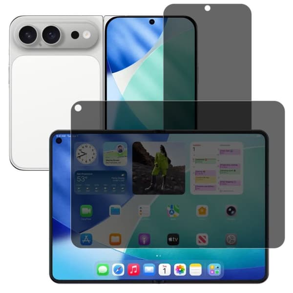 iPhone Fold Screen Protector Privacy Matte Front/Back Film - Black
