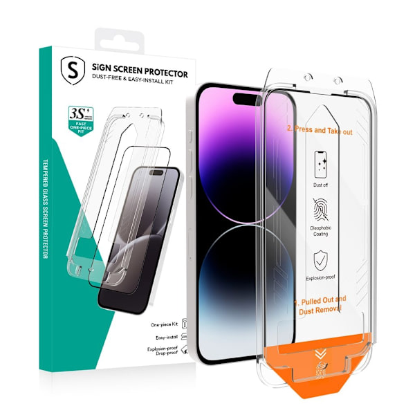 SiGN Screen Protector iPhone 13 Pro Max/14 Plus – EZ Apply with dust free applicator