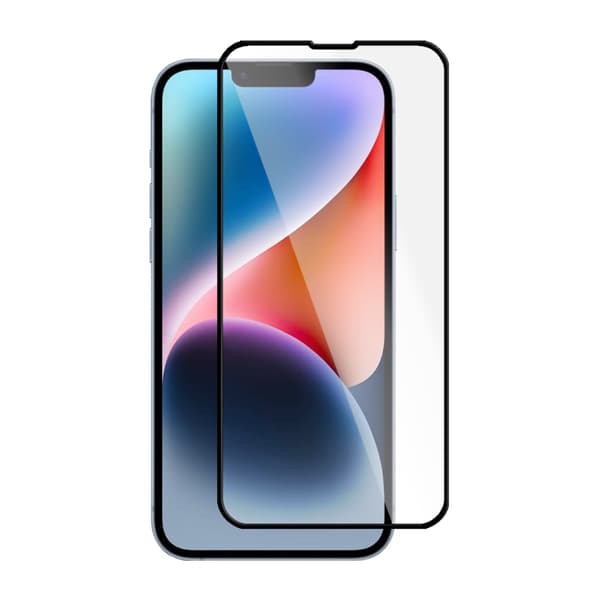 Rvelon Screen Protector iPhone 13 Pro Max/14 Plus Tempered Glass 2.5D Black - bulk