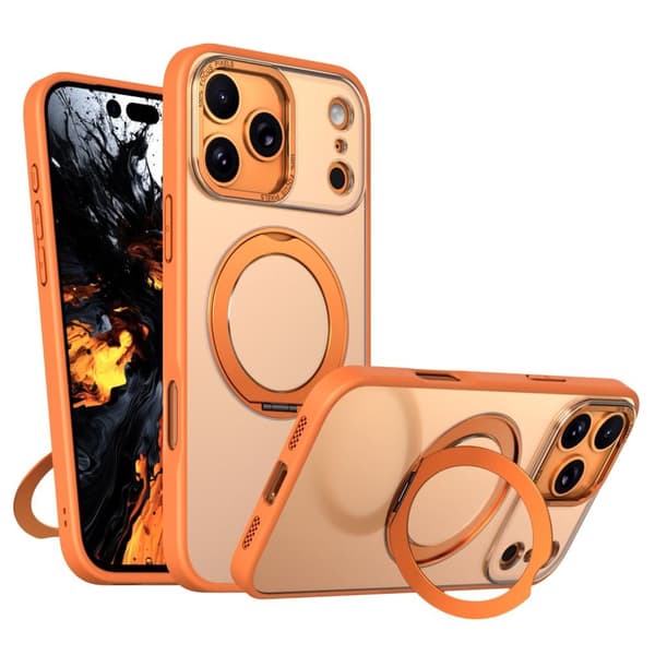 iPhone 18 Pro Max/17 Pro Max MagSafe Case with Rotating Kickstand - Orange