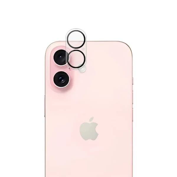 Mocolo iPhone 16 / 16 Plus härdat glas 3D-linsskydd Svart