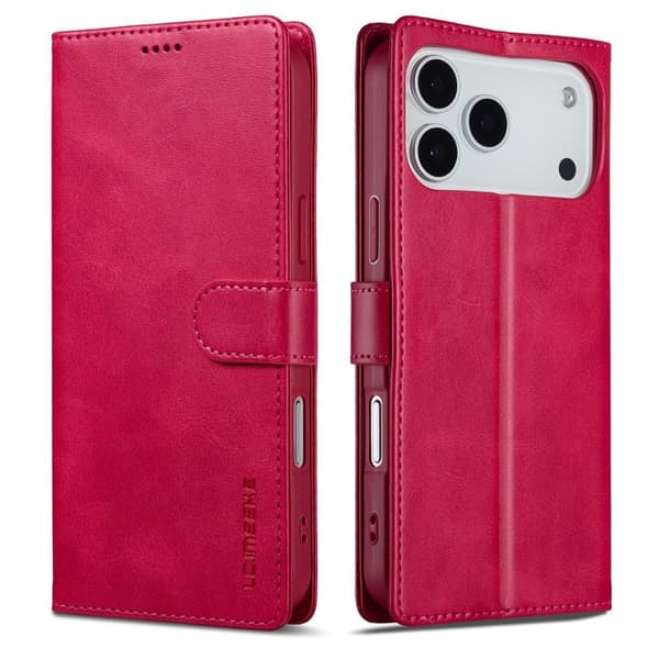LC.IMEEKE iPhone 17 Pro wallet cover with stand - pink