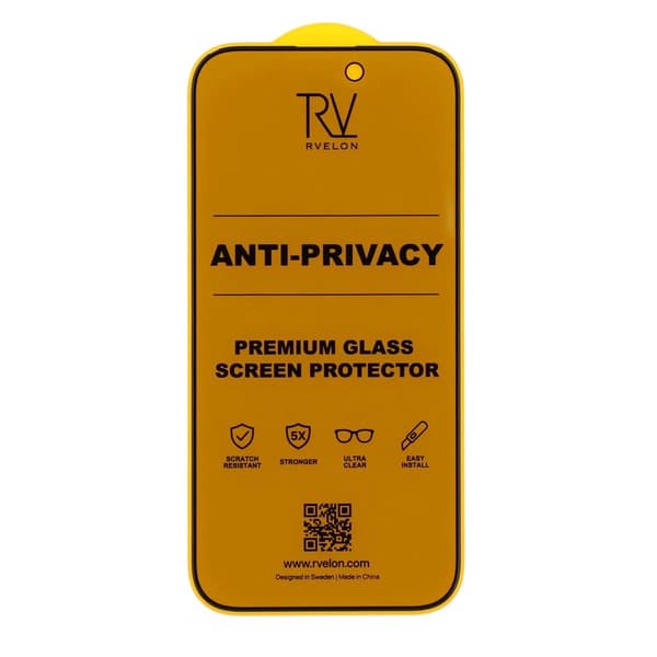 Screen Protector for iPhone 15 Pro Max – Full Cover Privacy Tempered Glass Rv packing no instlation frame