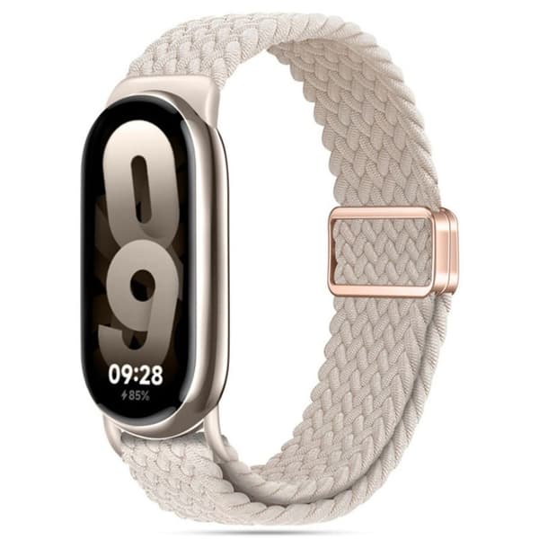 Tech-Protect NylonMag Watch Strap for Xiaomi Smart Band 8/9/NFC - Beige