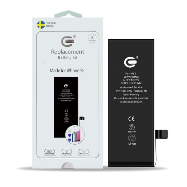iPhone SE Komplett Batterikit Svart