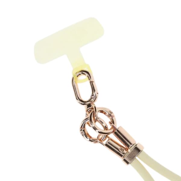 Silicone Short Phone Wrist Lanyard for Phone Case Light Yellow