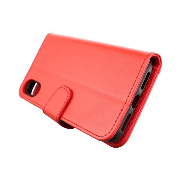 iPhone X/XS Plånboksfodral Extra Kortfack Rvelon - Röd