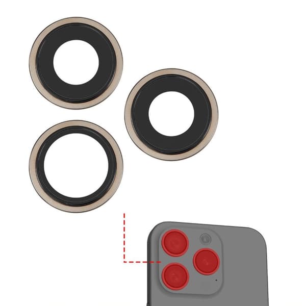 Camera Lens with Metal Frame iPhone 15 Pro Max - Natural Titanium