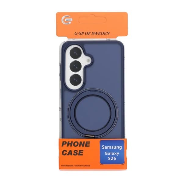 Matte case 360 rotating bracket Mobile Phone Case For Samsung S26 Blue