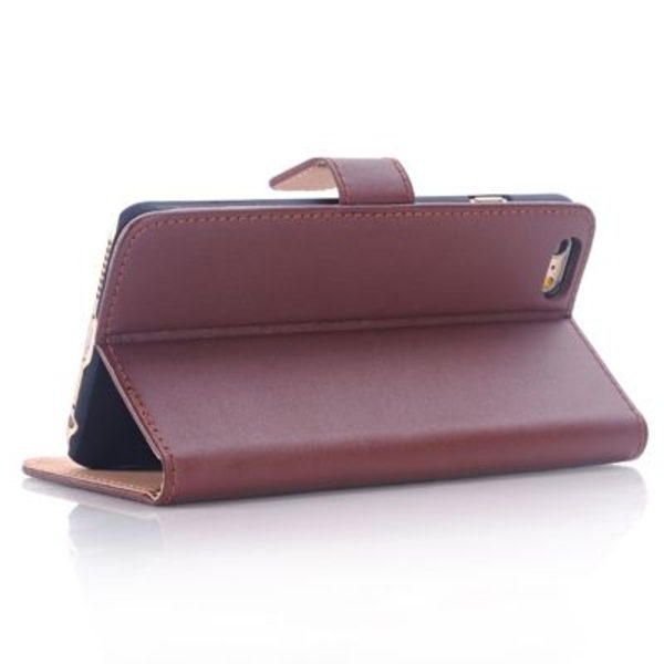 iPhone 6 Plus/6s Plus Flip Stand Läder Plånboksfodral - Brun