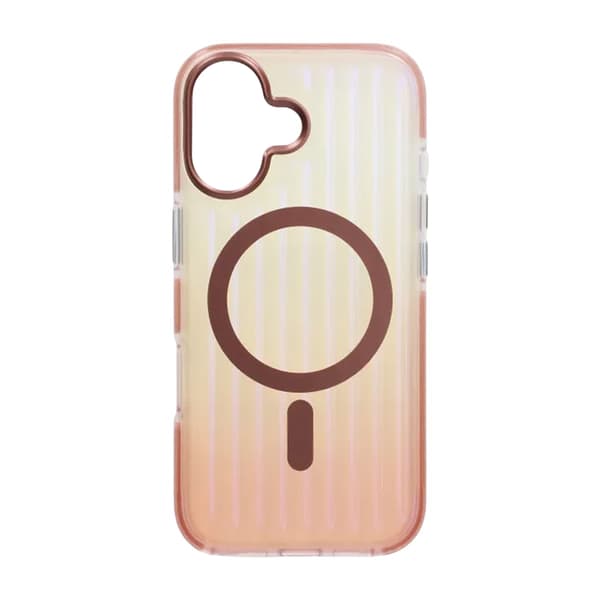 Corrugated MagSafe Mobile Case for iPhone 17 - Rose Gold