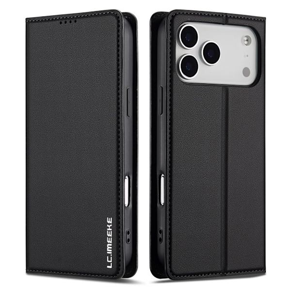 LC.IMEEKE iPhone 17 Pro Max Wallet Cover - Black