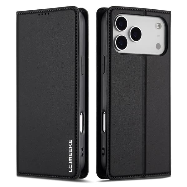 LC.IMEEKE iPhone 18 Pro Max/17 Pro Max Wallet Cover - Black