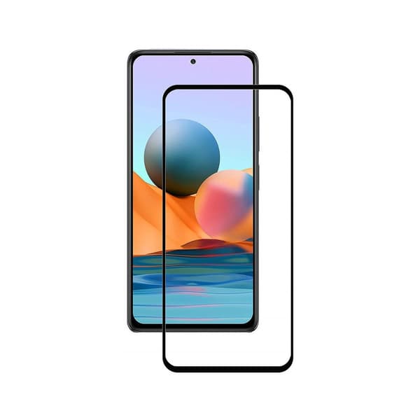 Skärmskydd Xiaomi Redmi Note 10S - 3D Härdat Glas Svart (miljö)