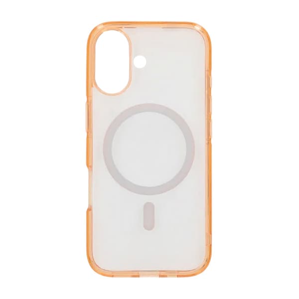 Mobile Case TPU Magsafe for iPhone 17 - Orange Transparent