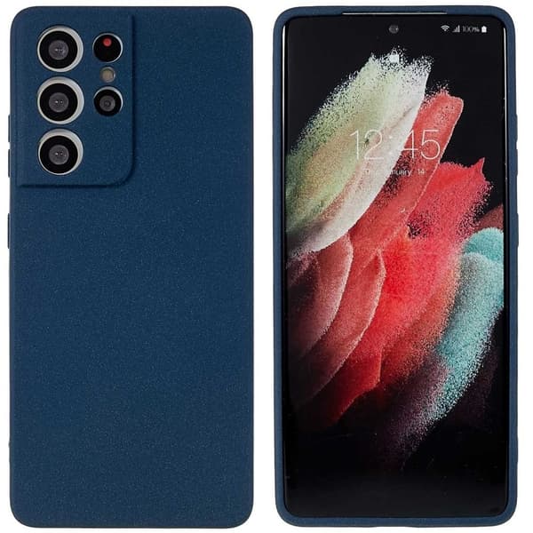 Matte Samsung Galaxy S21 Ultra 5G TPU case - Dark blue