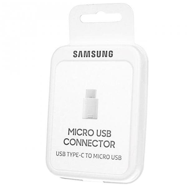 Original Samsung Micro USB - USB-C Adapter - Vit Svart