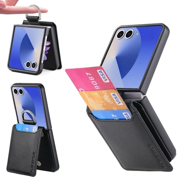 Samsung Galaxy Z Flip7 5G Case with ring holder - Black