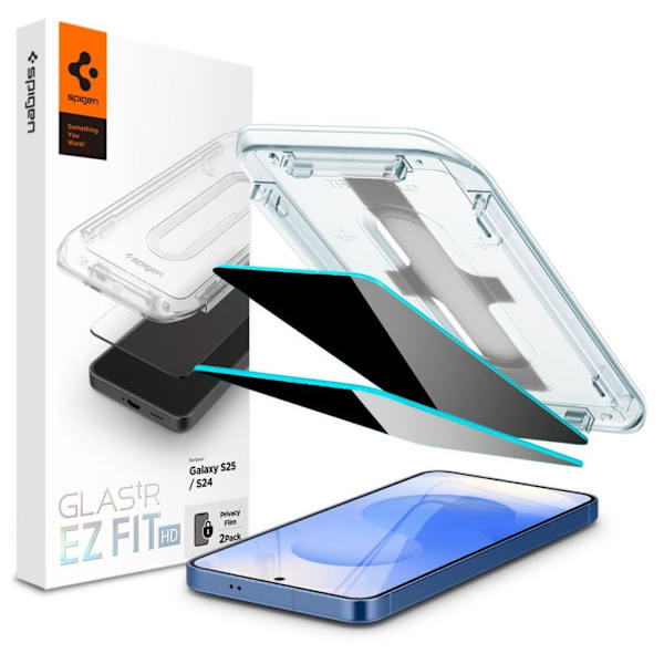 Spigen Glas.tR EZ Fit Privacy 2-pack Screen Protector for Samsung Galaxy S24/S25