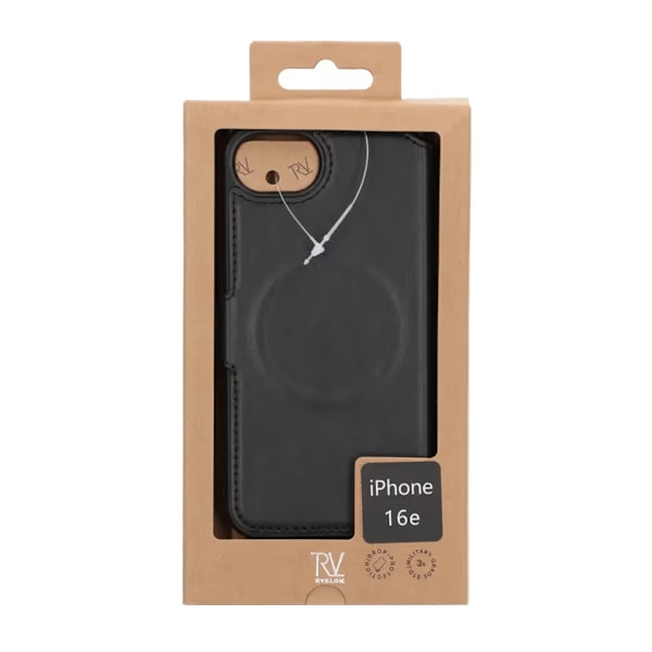 Rvelon Wallet Case for iPhone 16e - Black