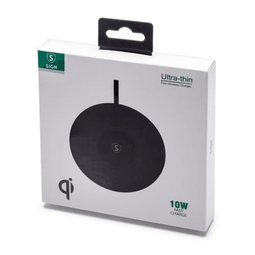 SiGN Trådlös Snabbladdare för iPhone & Android, 10W - Svart Svart