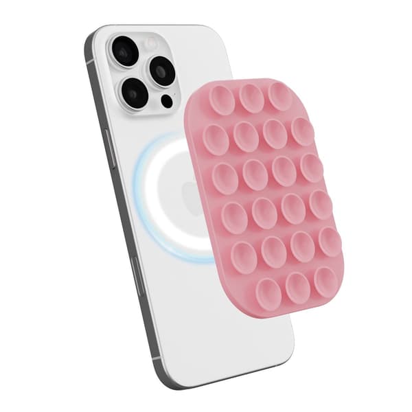 MagSafe Magnetic Silicone Suction Cup Phone Mount Pink