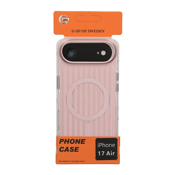 Mobilskal Korrugerad Magsafe för iPhone Air - Rosa