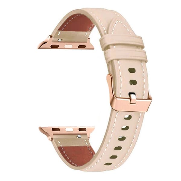 Apple Watch 42/41/40/38mm Leather Watch Strap - Beige