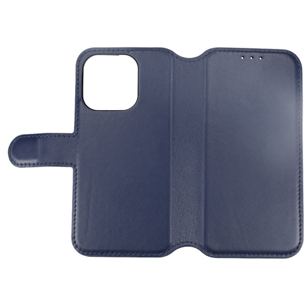 iPhone 15 Pro Plånboksfodral Läder Rvelon - Blå