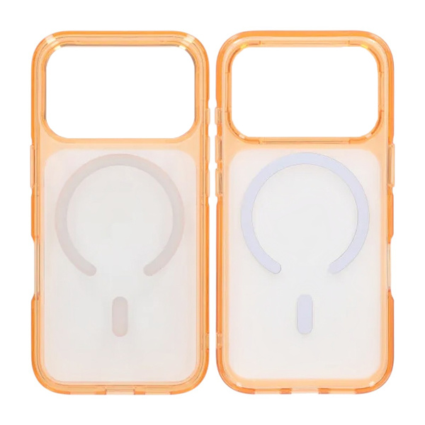 Aurora Magsafe Crystal Clear Case For iPhone 17 Pro Max Pink