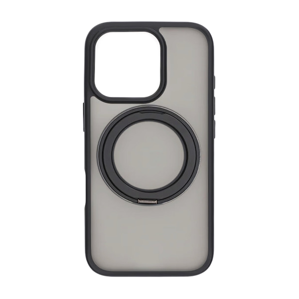 Matte case 360 ​​rotating bracket Mobile Phone Case For iPhone 16 Pro Black