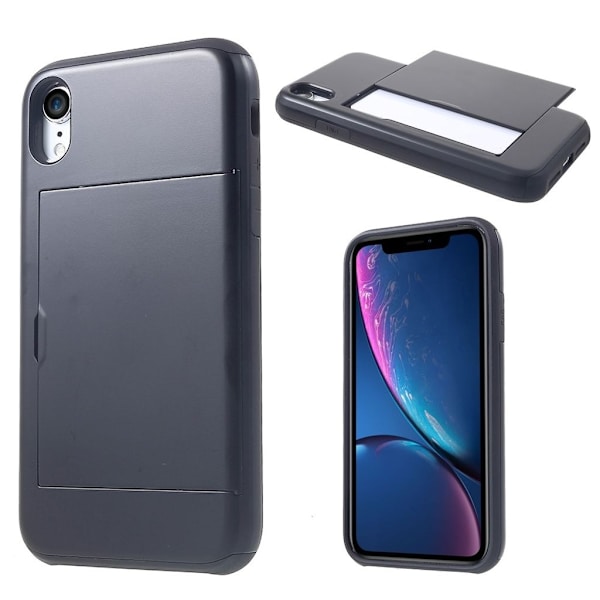IPhone XR case with a card holder - Black