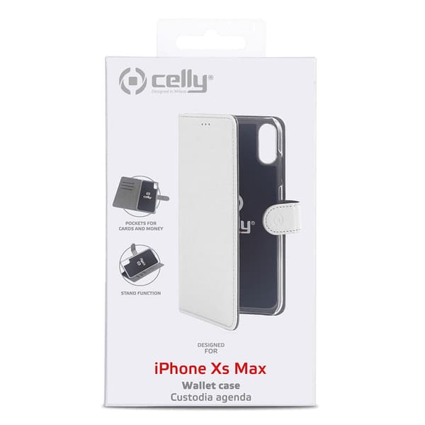Celly Wally Plånboksfodral för iPhone 11 Pro Max - Vit Svart