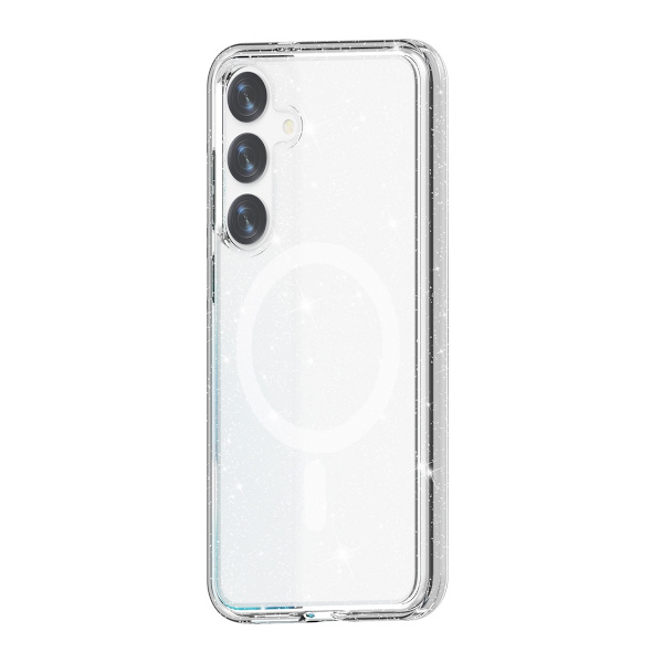 Samsung Galaxy S24 Mobile Case Shockproof with Glitter - Transparent