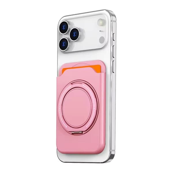 MagSafe korthållare med roterande Ringstativ - Rosa