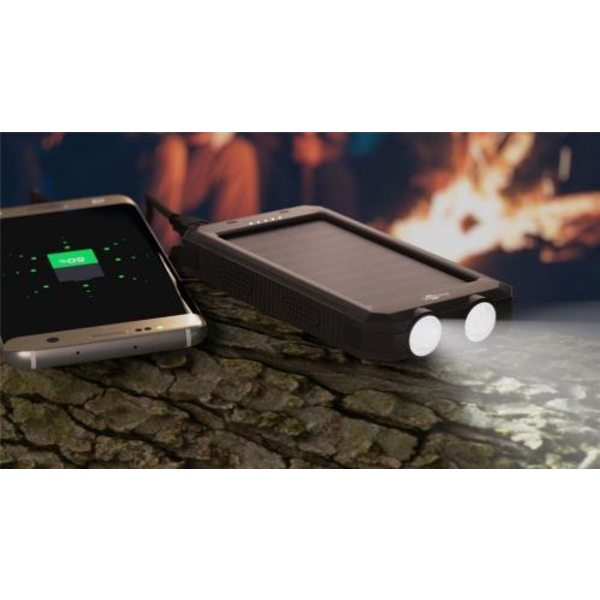 SiGN Powerbank med Solceller, 8000mAh - Svart
