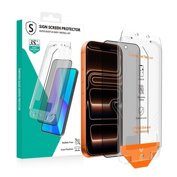 SiGN Privacy Screen Protector iPhone 17 Pro Max – EZ Apply with dust free applicator