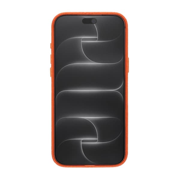 Crystal Grain Full Wrap Magnetic PU Leather Case For iPhone 17 Pro Max/18 Pro Max Orange