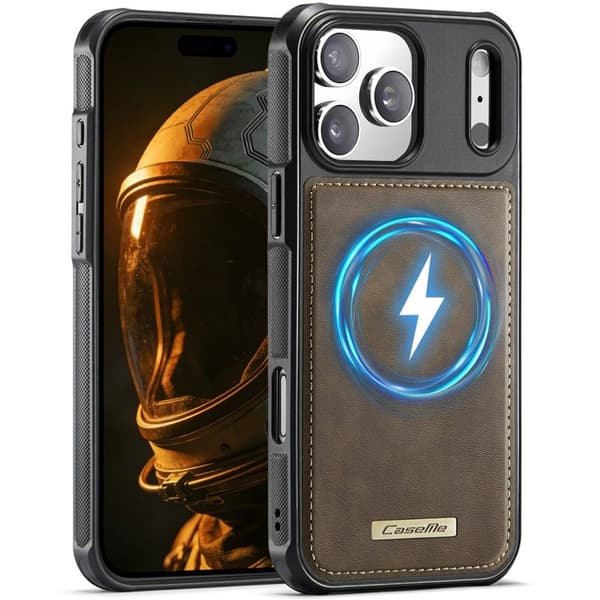 CASEME iPhone 18 Pro Max/17 Pro Max Magnetic Case PU Leather - Brown